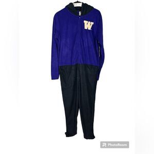 UW University of Washington Husky Onesie Purple w/husky hood Medium